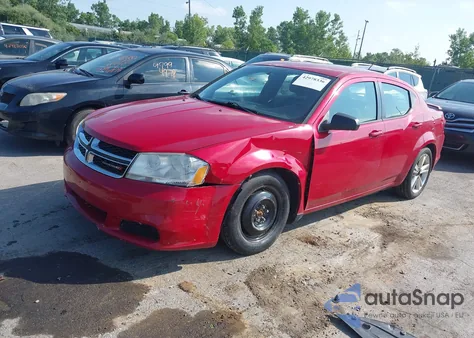 2013 Dodge Avenger Se V6 из США, поврежденный, VIN 1C3CDZAG5DN587553